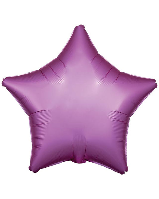 Silk Lustre Flamingo Pink Star Balloon - 18" Foil