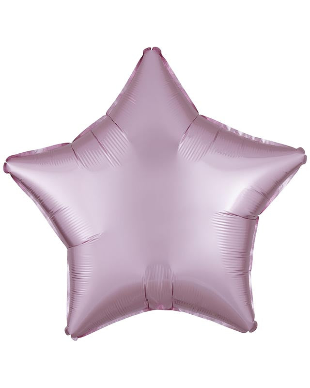 Silk Lustre Pastel Pink Star Balloon - 18" Foil (Unpackaged)