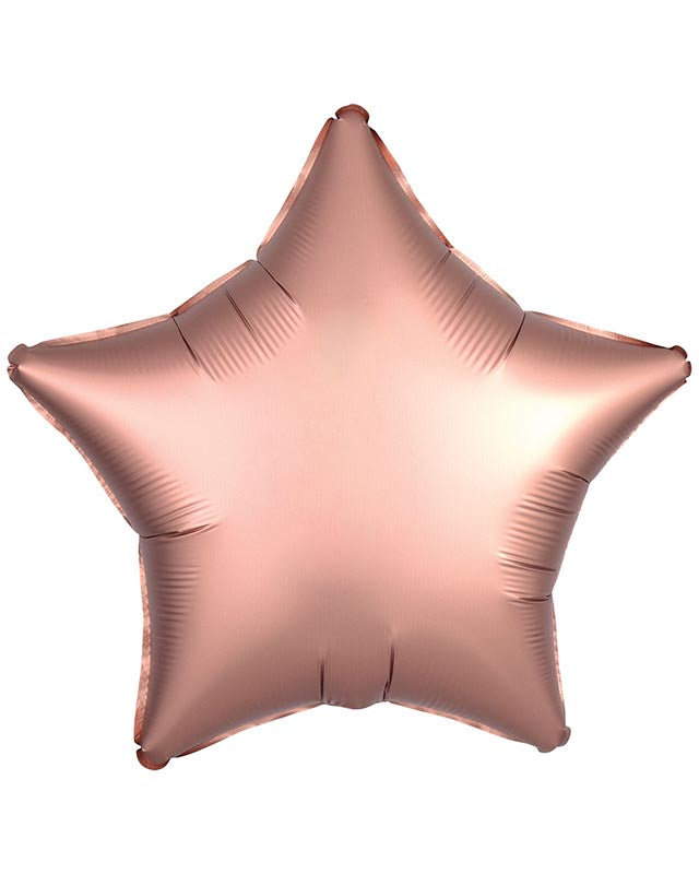 Silk Lustre Rose Gold Copper Star Balloon - 18" Foil (Unpackaged)