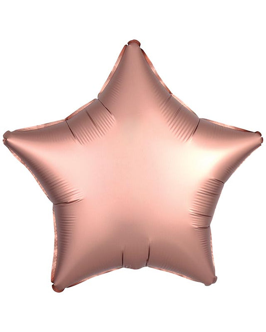 Silk Lustre Rose Gold Copper Star Balloon - 18" Foil (Unpackaged)