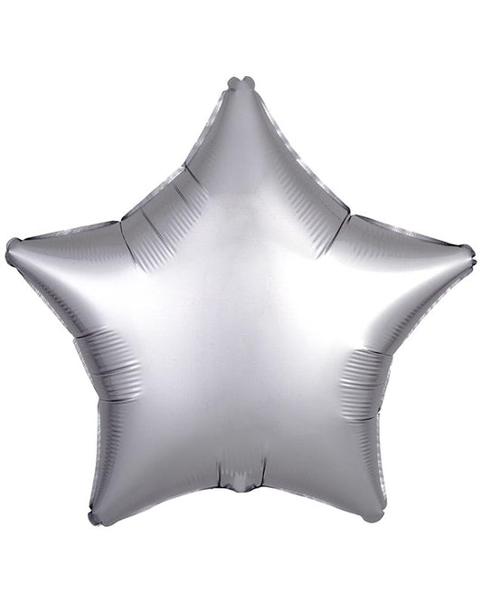 Silk Lustre Silver Star Balloon - 18" Foil (Unpackaged)