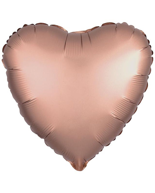 Rose Gold Heart Balloon - 18" Foil (Unpackaged)