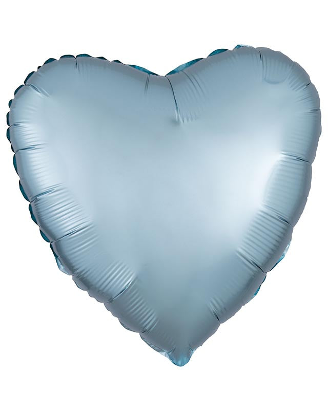Silk Lustre Pastel Blue Heart Balloon - 18" Foil (Unpackaged)
