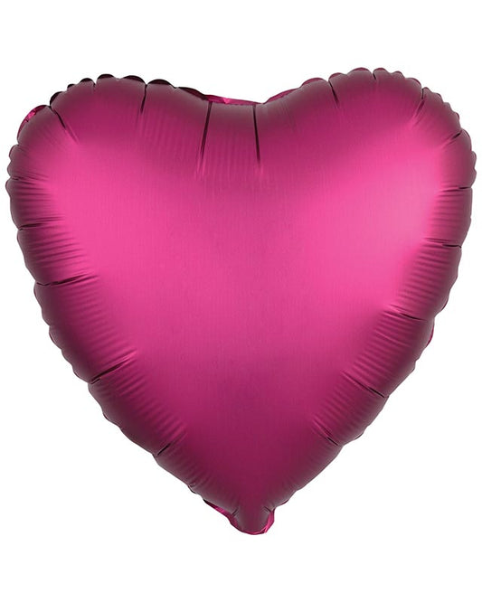 Silk Pomegranate Pink Heart 18" Foil (Unpackaged)
