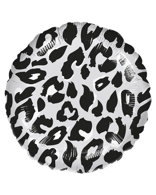 Snow Leopard Print Round Balloon - 18" Foil