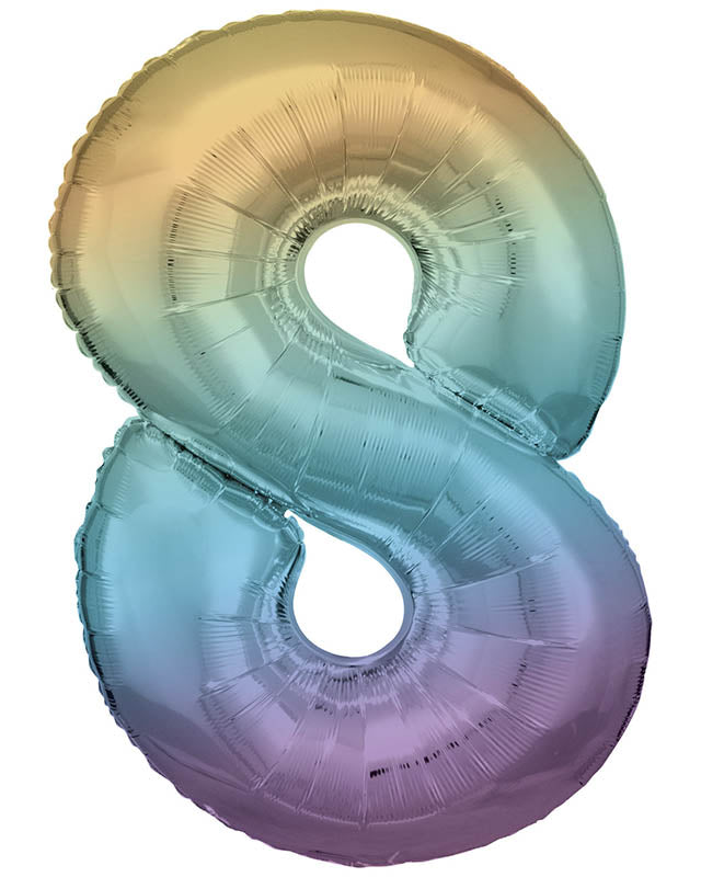 Rainbow Foil Number Balloons - 34" – number 8 – product image 10