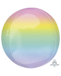 Pastel Rainbow Ombre Orbz Balloon - 16" (BULK)