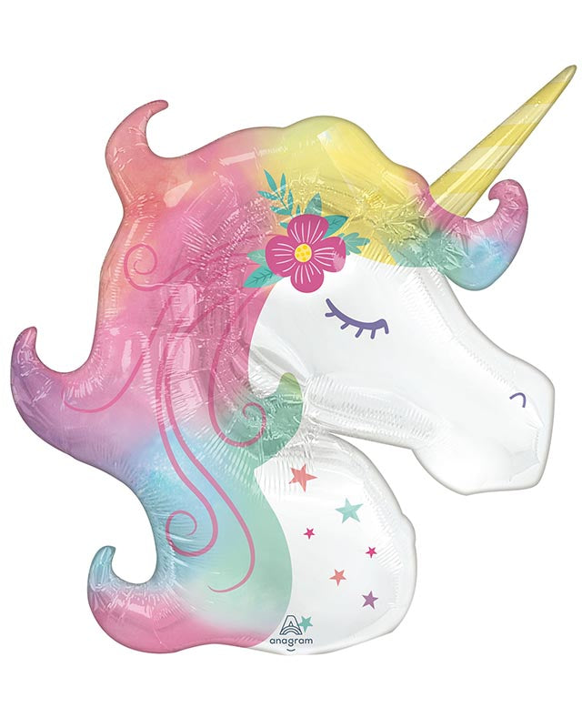 Enchanted Unicorn Supershape Balloon - 33" x 29" Foil