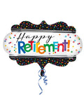 Happy Retirement Supershape Balloon - 27" x 16" Foil