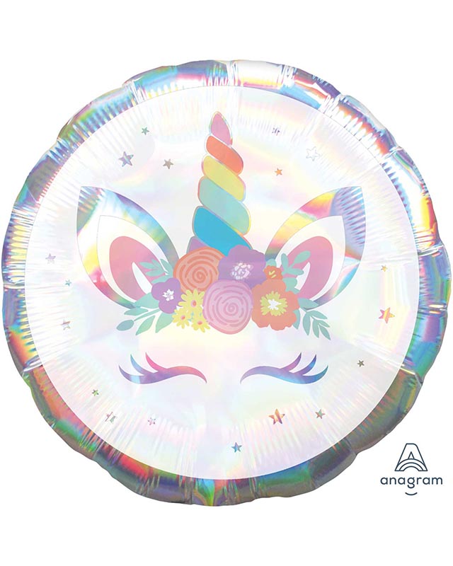 Iridescent Unicorn Balloon - 18" Foil
