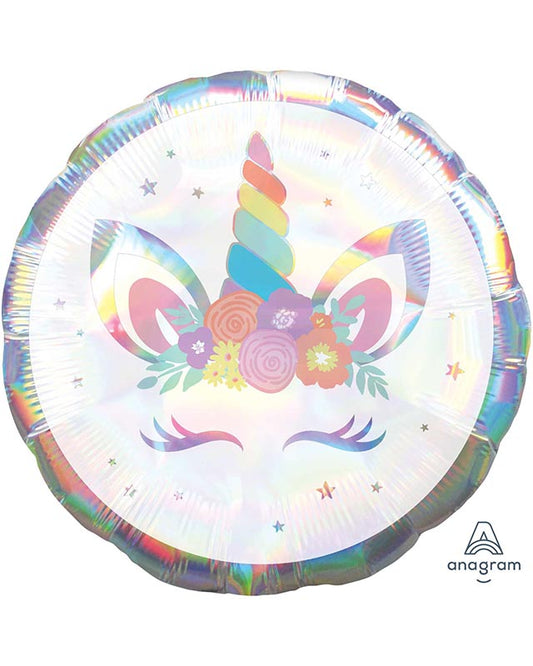 Iridescent Unicorn Balloon - 18" Foil
