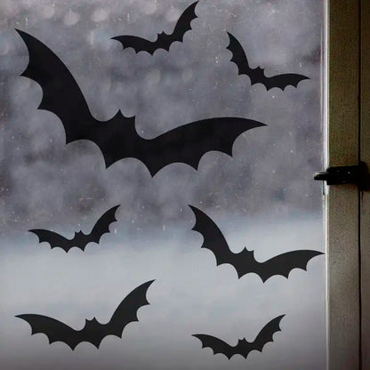 Black Bat Window Stickers (9pk)