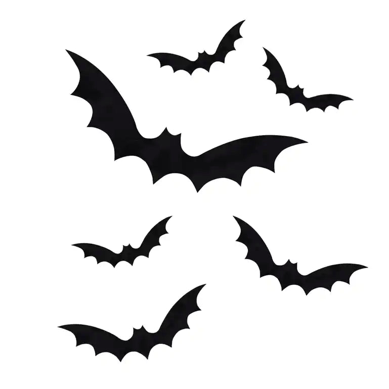 Black Bat Window Stickers (9pk)