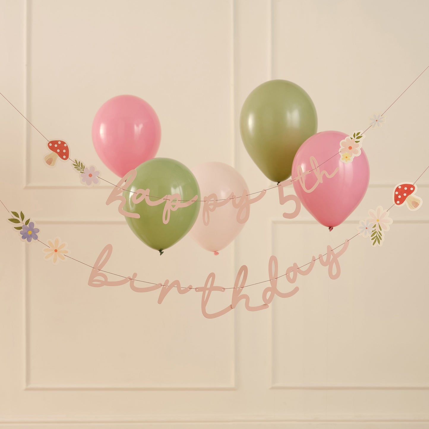 Customisable Age Floral Birthday Bunting