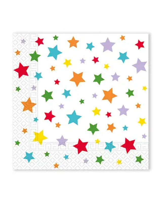 Star Print Party Paper Napkins - 33cm (20pk)