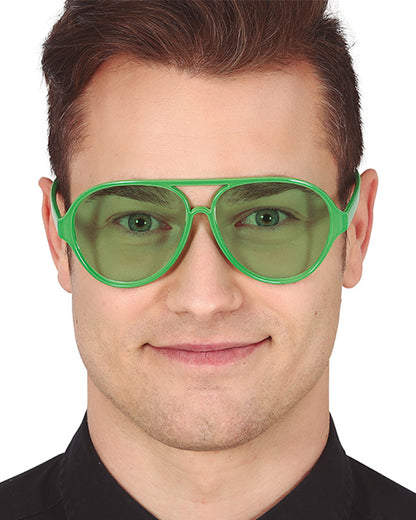 Green Aviator Glasses