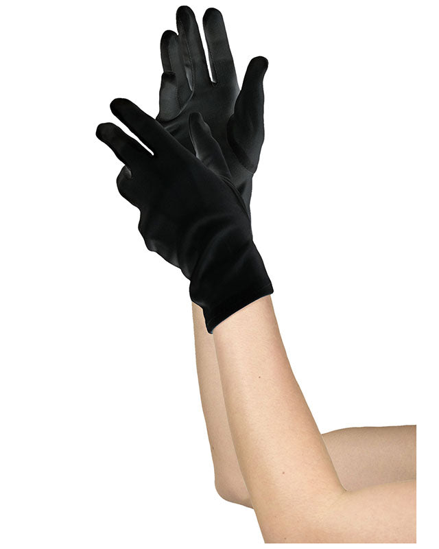 Women's Short Black Gloves