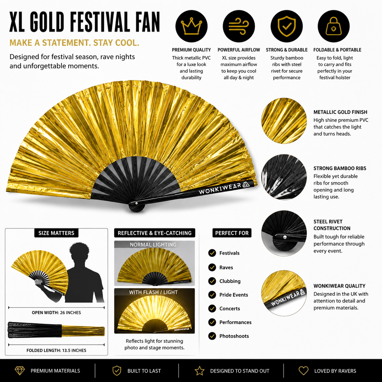 Gold Digger XL Festival Fan