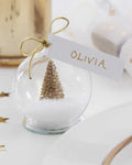 Gold Glitter Snow Globe Place Cards - 6cm – product image 1
