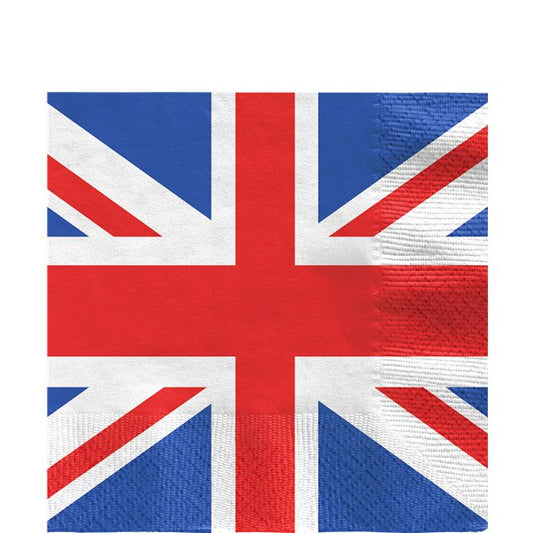 Union Jack Lunch Napkins - 33cm (16pk)