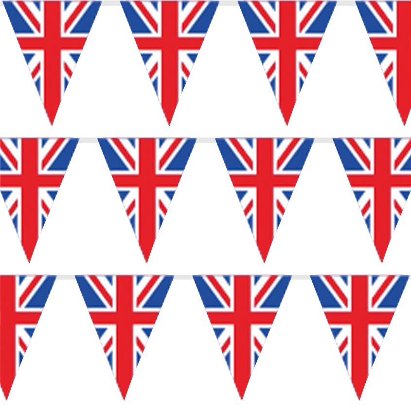 Union Jack Pennant Paper Bunting - 10m – product image 4