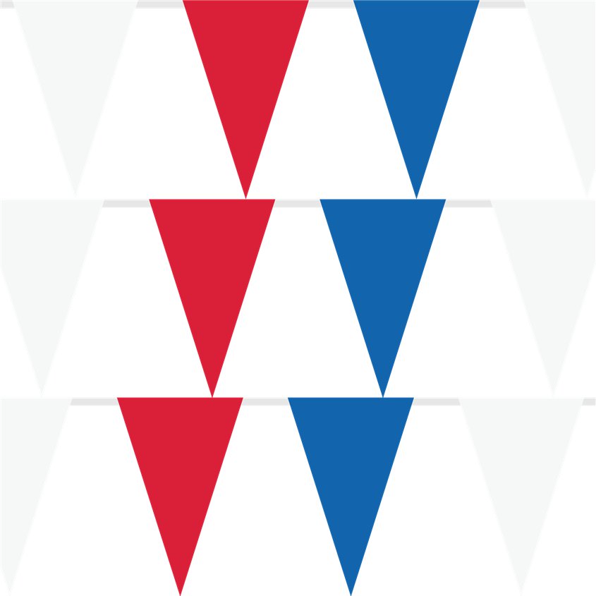 Red, White & Bue Plastic Bunting - 10m – product image 2