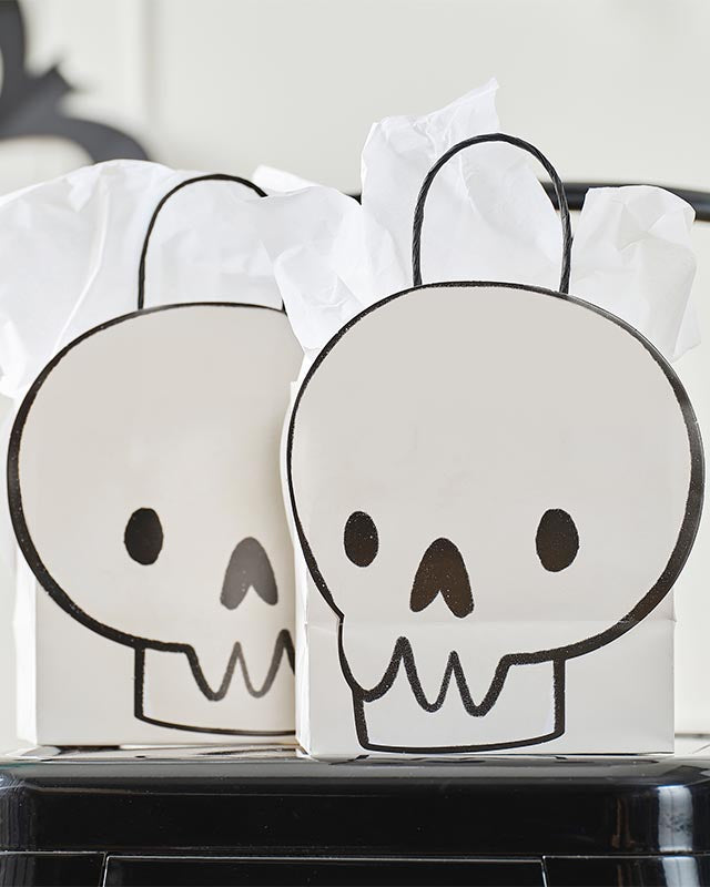 Skull Paper Party Bags (6pk)