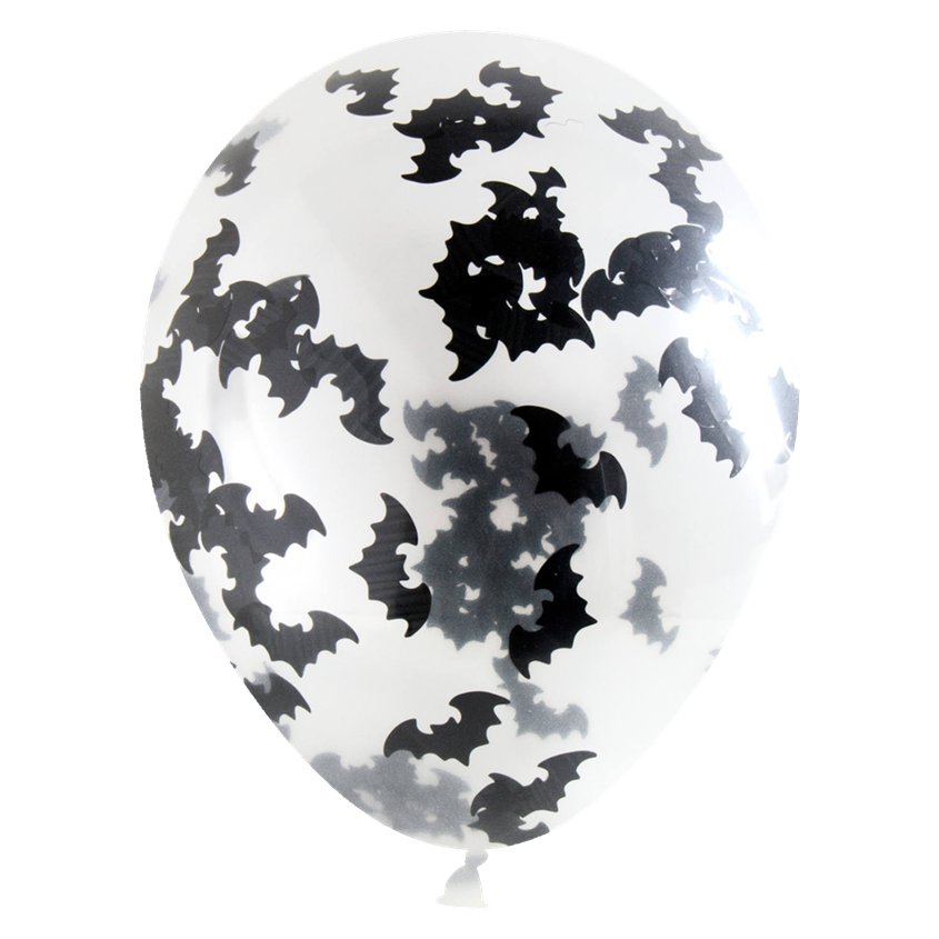Bat Confetti Balloons - 12" Latex (4pk)