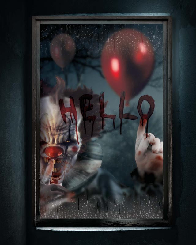 Scary Clown Window Decoration