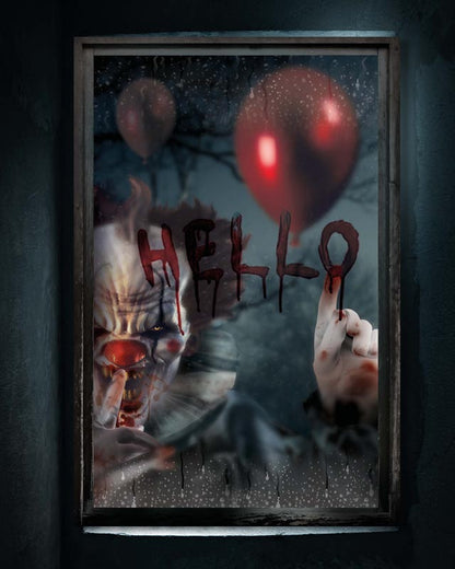 Scary Clown Window Decoration