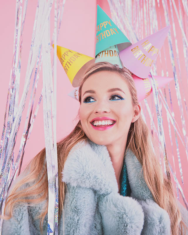 Happy Birthday Colourful Party Hats (6pk)