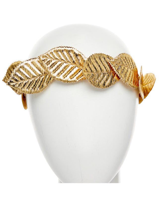 Gold fabric Leaf Headband – product image 1