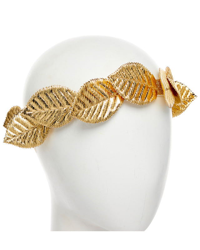 Gold fabric Leaf Headband
