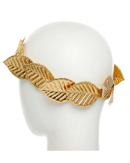 Gold fabric Leaf Headband