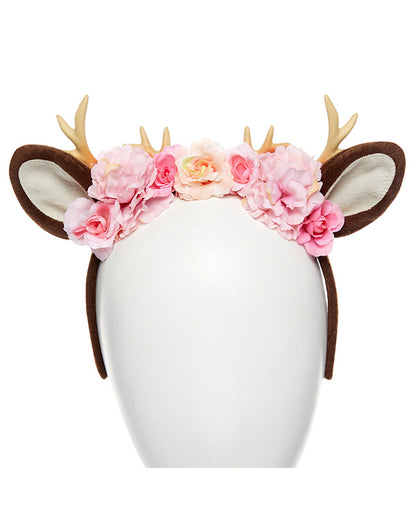 Deer Doe Floral Headband