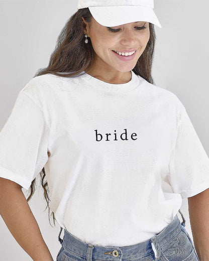 White Embroidered Bride T-Shirt - Adult Costume