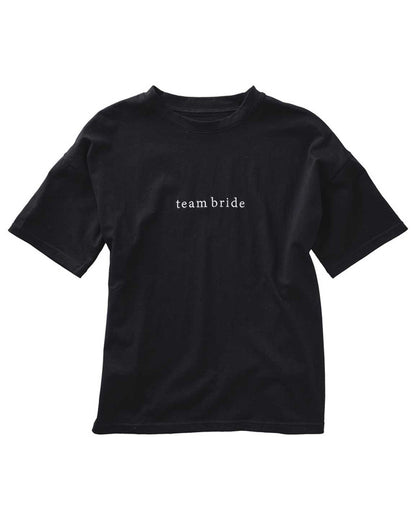 Black Embroidered 'Team Bride' Hen Party T-Shirt - Adult Costume