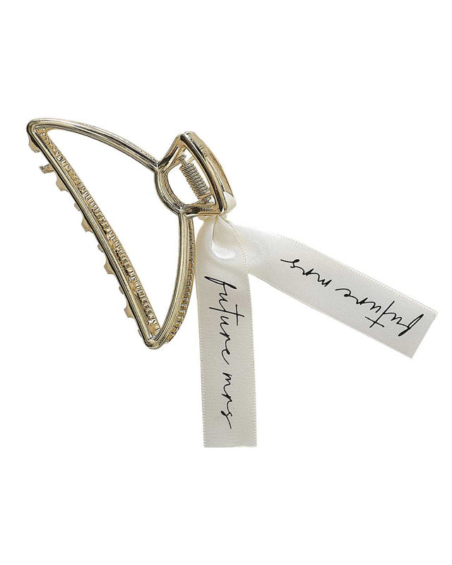 Gold 'Future Mrs' Bride Hair Claw