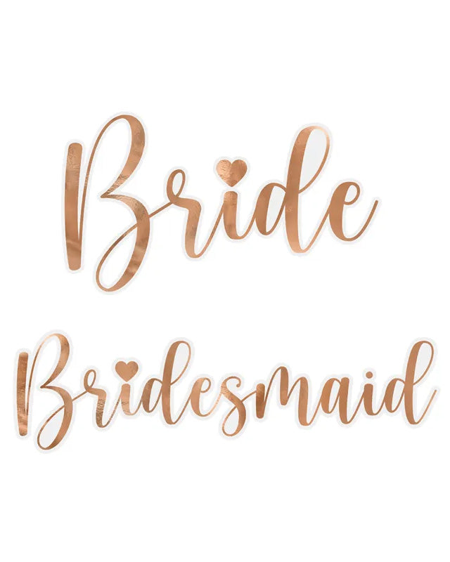 Bride & Bridesmaid's Glass Stickers (6pcs)