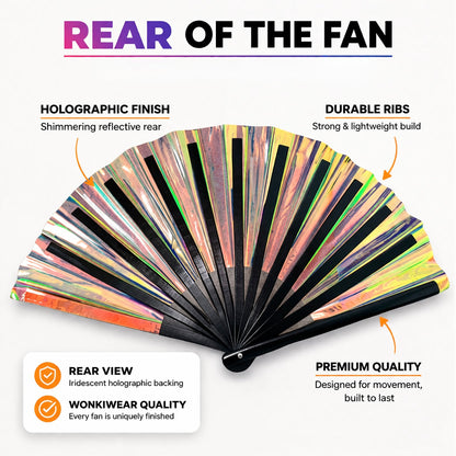 Unicorn Dreams XL Iridescent Festival Fan