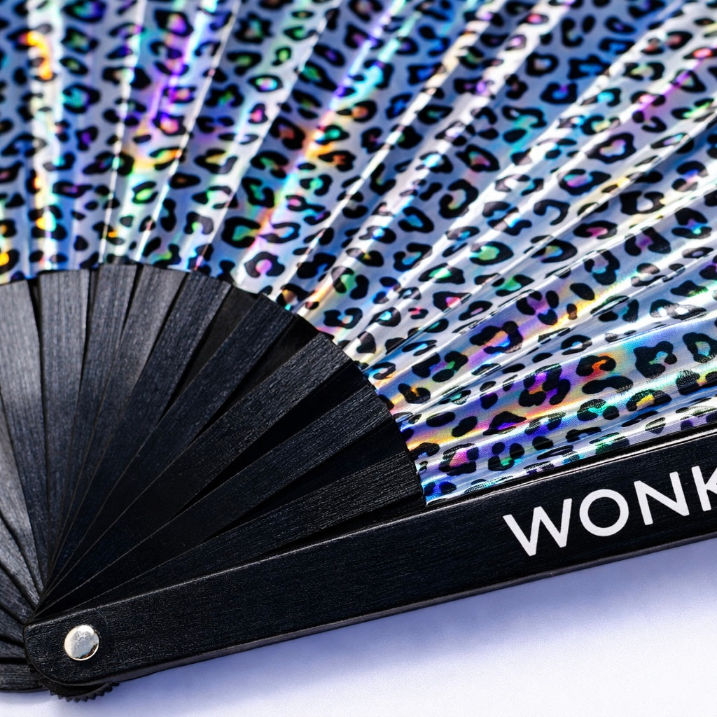 Leopard Iridescent XL Festival Fan