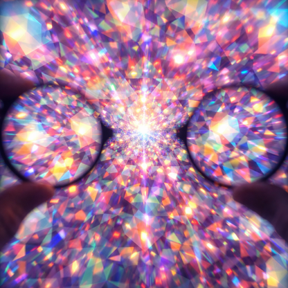 Clear Whirlpool Kaleidoscope Glasses