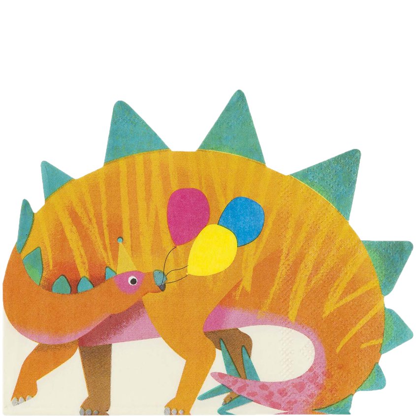 Little Party Dino Shaped Napkins - 33cm (16pk) – product image 2
