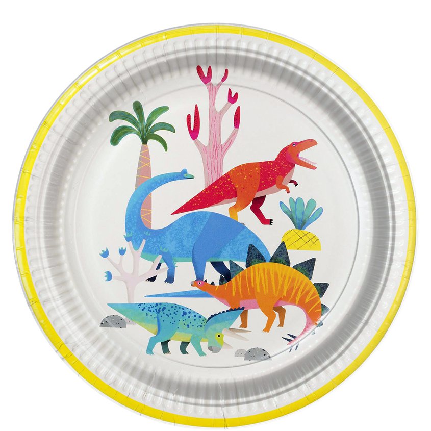 Little Party DinoPaper Plates - 23cm (8pk)