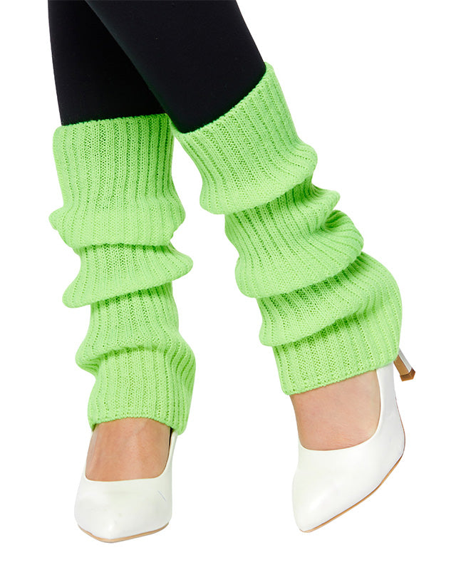 Neon Green Leg Warmers - Adult – product image 2