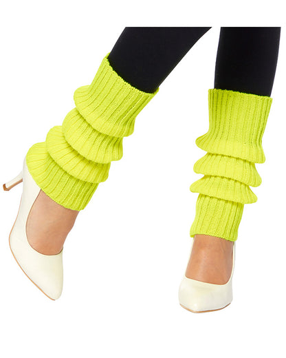 Neon Yellow Leg Warmers - Adult