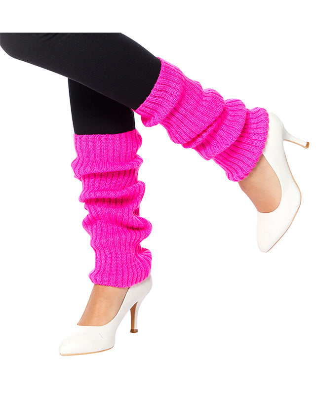 Neon Pink Leg Warmers - Adult