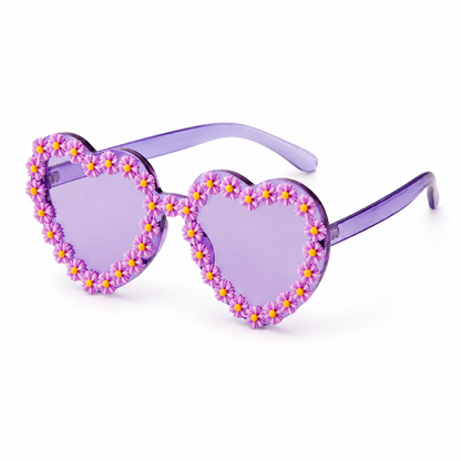 Lilac Heart Daisy Colour Therapy Glasses