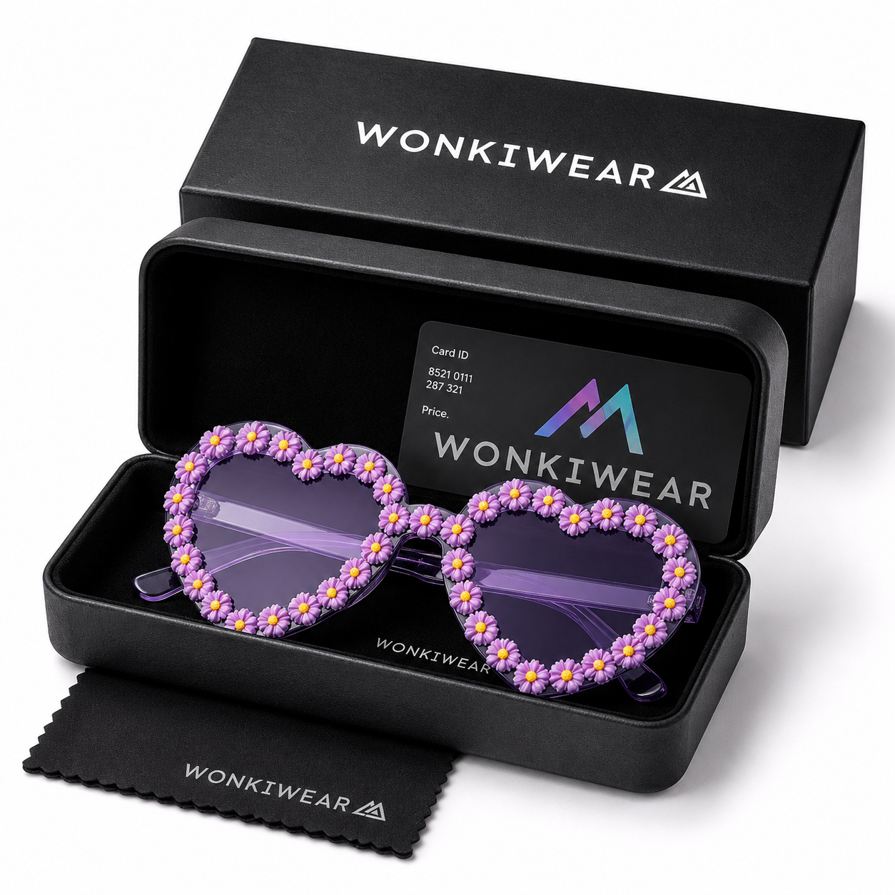 Lilac Heart Daisy Colour Therapy Glasses