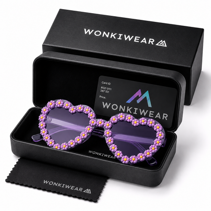 Lilac Heart Daisy Colour Therapy Glasses
